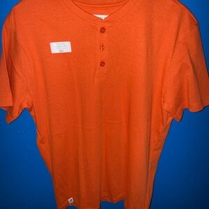Kangol Vibrant Orange Short Sleeve Henley